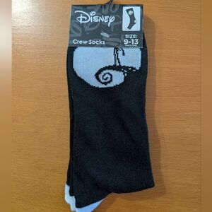 Jack Skellington Nightmare Christmas Crew Socks Size 9-13